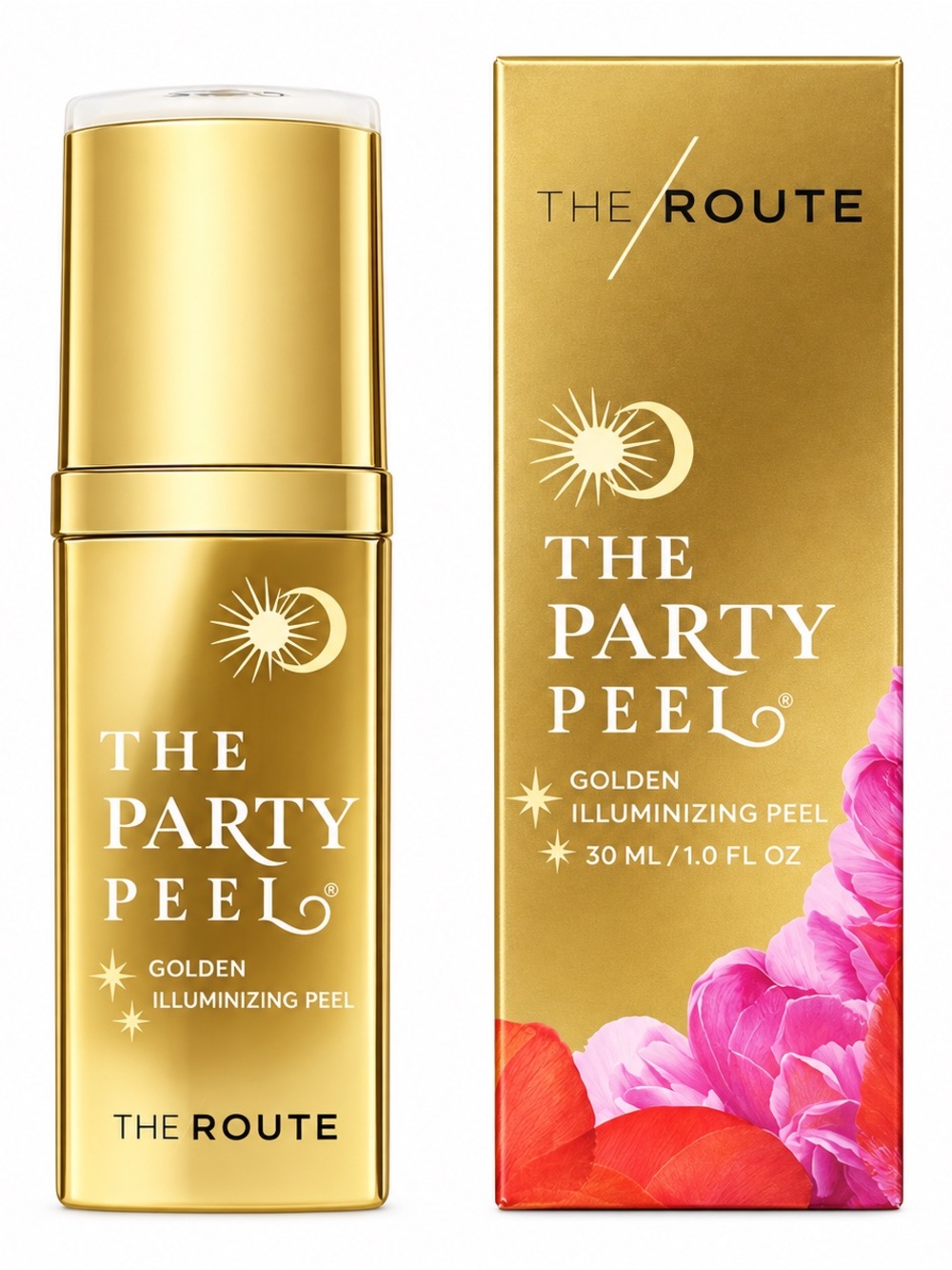THE ROUTE BEAUTY THE PARTY PEEL GOLDEN ILLUMINIZING PEEL 30ML - BNIB